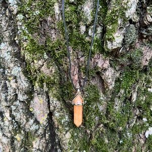 Orange aventurine adjustable necklace